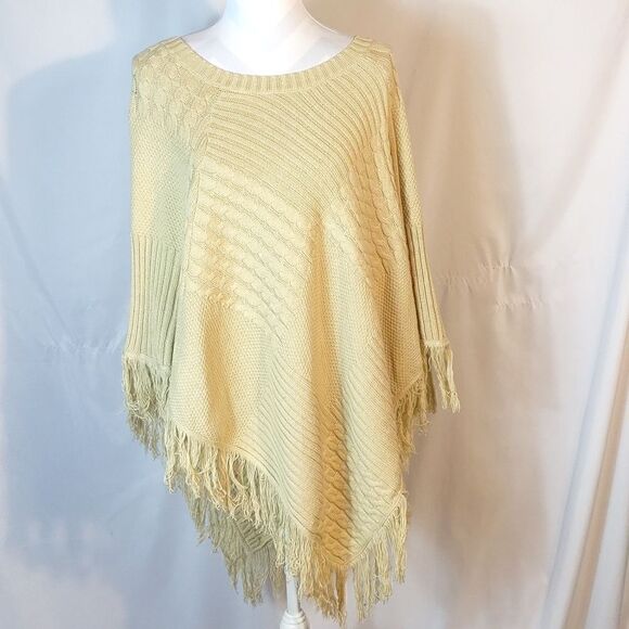 Wrangler Women's Fringed Knit Poncho - Picture 6 of 6